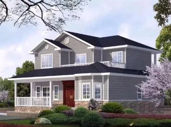 20多萬的農(nóng)村輕鋼別墅自建房 臺風來了也不怕了(圖1)