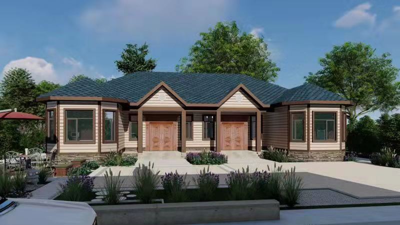 重慶開州鐵橋鎮(zhèn)輕鋼別墅項目(圖1)