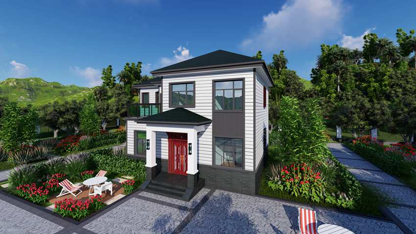 蕪湖輕鋼別墅建筑公司 抗9級(jí)地震 綠色環(huán)保美麗新農(nóng)村(圖2) 睿婕輕鋼別墅