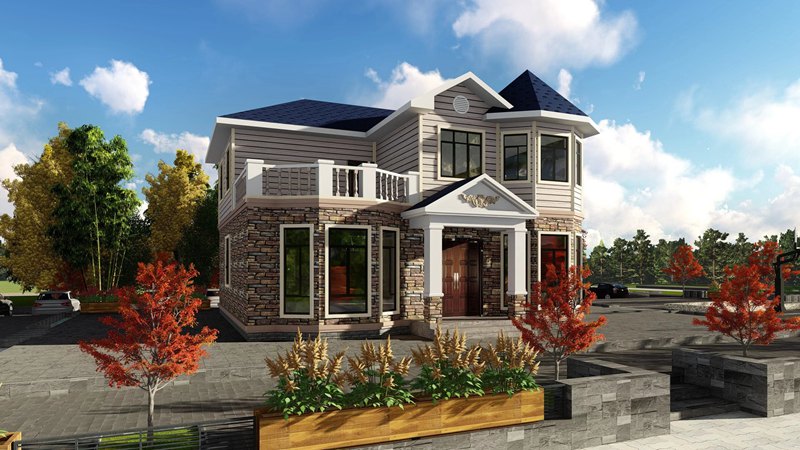 2020年下半年4套最新款經(jīng)典輕鋼別墅戶型圖推薦(圖3) 睿婕輕鋼別墅