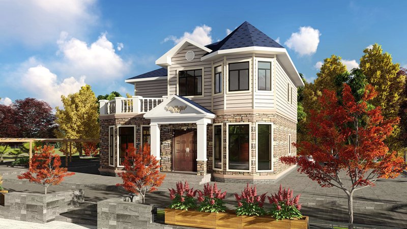 2020年下半年4套最新款經(jīng)典輕鋼別墅戶型圖推薦(圖4) 睿婕輕鋼別墅