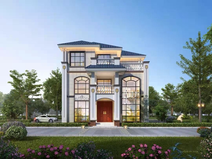 一百二十平方的輕鋼別墅設(shè)計(jì)圖(圖1) 睿婕輕鋼別墅