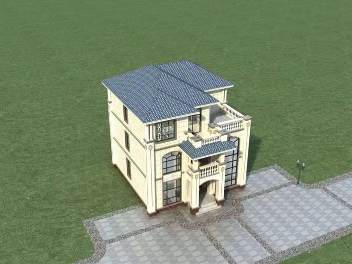 一百二十平方的輕鋼別墅設(shè)計(jì)圖(圖6) 睿婕輕鋼別墅