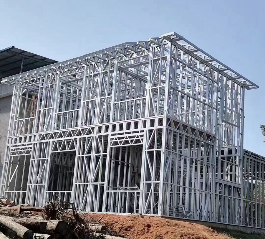 輕鋼別墅怎么固定在地基上？