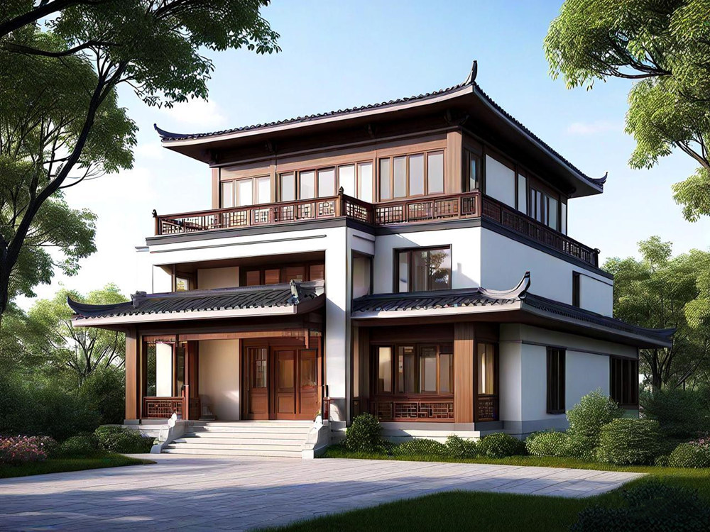 中式風(fēng)格輕鋼別墅 中式風(fēng)格輕鋼別墅